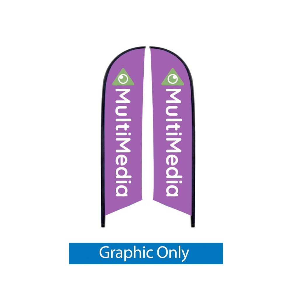 7 ft. X-Small Falcon® Flag Spike Base Single-Sided — Double Sided Graphic Only / Spike Base